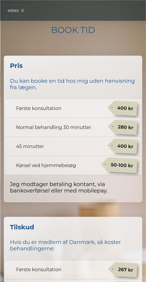 Katrines Fysioterapi - Contact