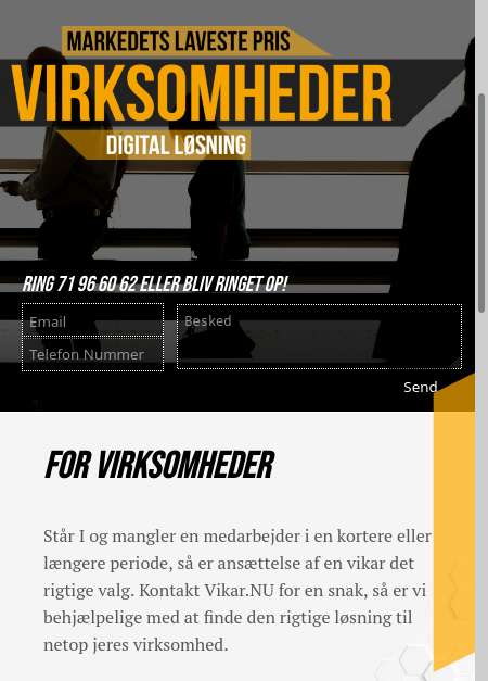 Vikar.nu - Dashboard